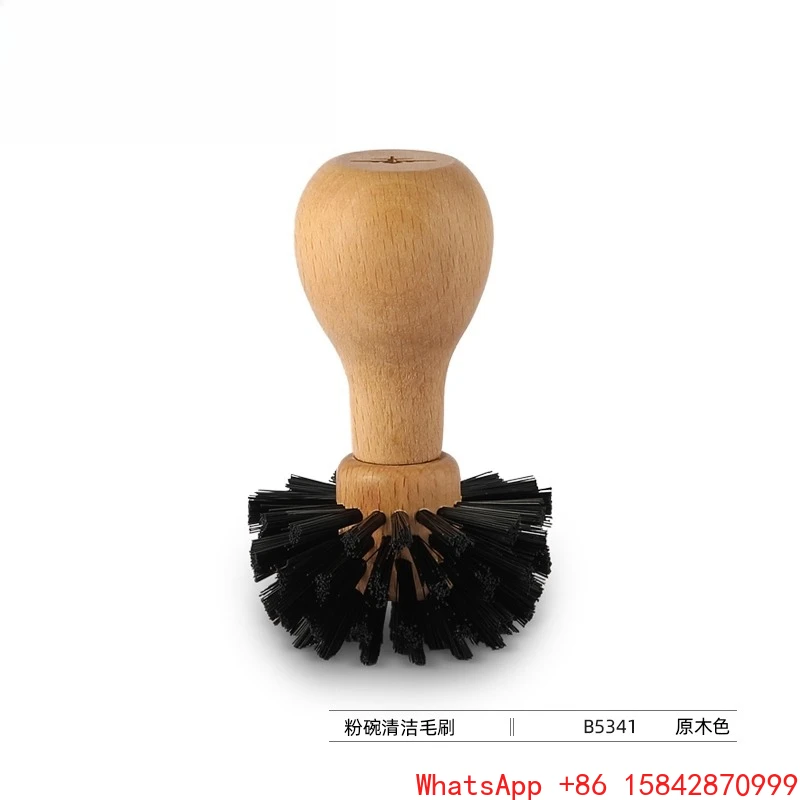 コーヒーマシンハンドル無垢材パウダーボウルクリーニングブラシ
