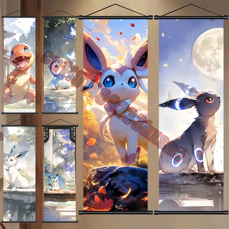 

Classic Cartoon Anime Pokemon Eevee Premium Art Poster Reel Suitable for Bedroom Home Wall Decoration Drawing Children's Gift