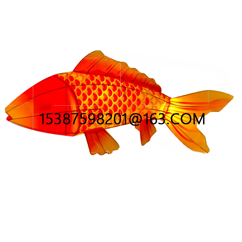 

Customized luminous outdoor large lanterns Carp spot koi fish leaping dragon gate lantern Yuanxiao (Filled round balls made