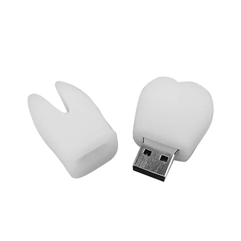 Unidad Flash USB 2,0 con forma de dientes de dibujos animados, memoria Stick de 4GB, 8GB, 16GB, 32GB, 64GB, 128GB, Pendrive, disco U para dentista creativo