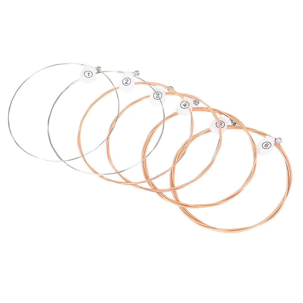 

6 Acoustic Guitar String For Replacement Clear Sound Durable Replacement Parts Folk Metal Accessories Guitar Supply