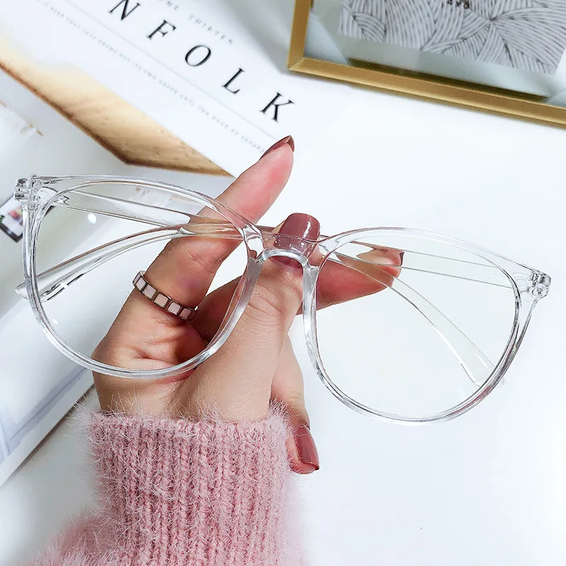 Fashion Finished Myopia Glasses Women Men Oversized Transparent Shortsighted Prescription Glasses Diopter -1.0 1.5 2.0 2.5 to -6