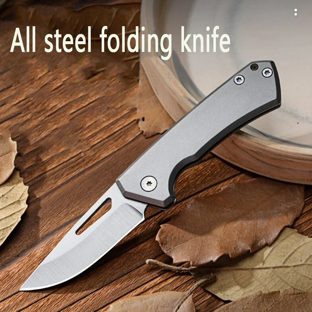 Mini Refined All Steel Integrated Folding Knife for Outdoor Camping EDC Unboxing Portable Pocket Sharp Blade Hand Polished Blade