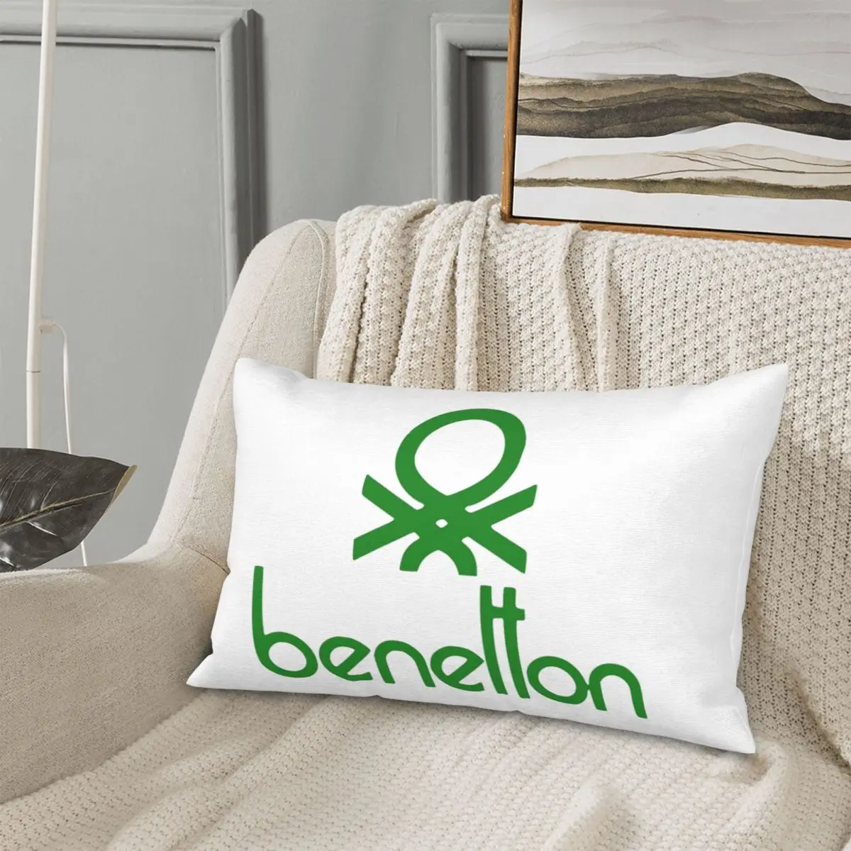 Funda de almohada rectangular United Colors Of Benetton, funda de cojín decorativa para dormitorio, cama, almohada cómoda para el hogar