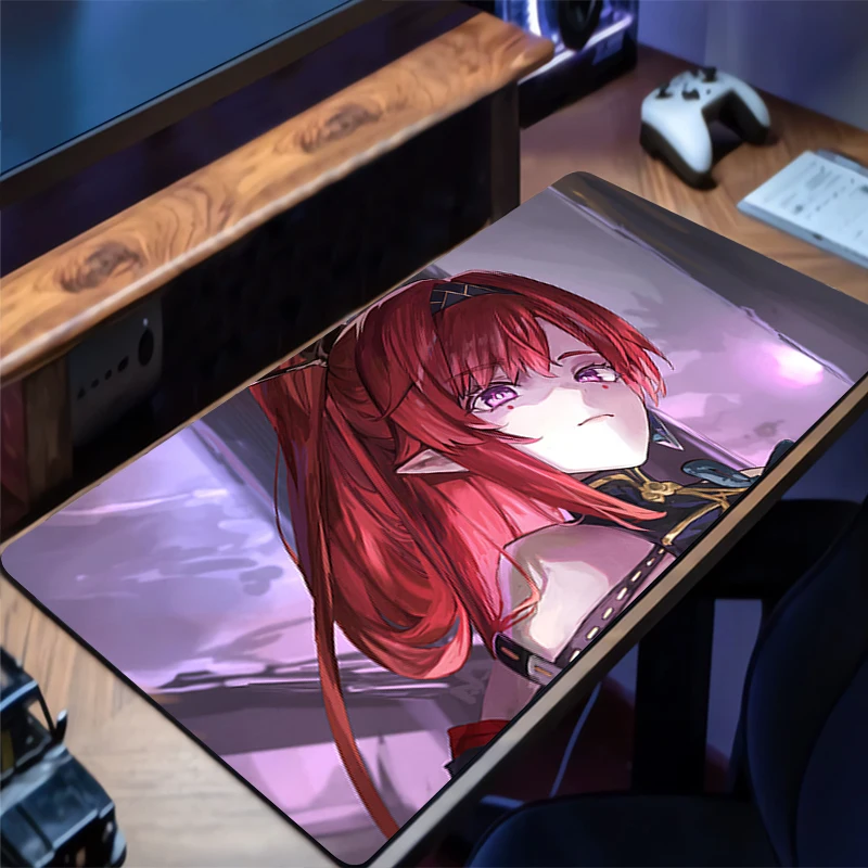 لوحة ماوس أنيمي W-wuthering Waves Yinlin مطبوعة عالية الدقة لوحة ماوس ألعاب الكمبيوتر لوحة مفاتيح ملحقات خاصة حصيرة مكتبية