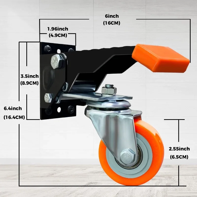 4pcs/set Heavy-Duty Retractable Casters for SFX Motion Sim Platforms