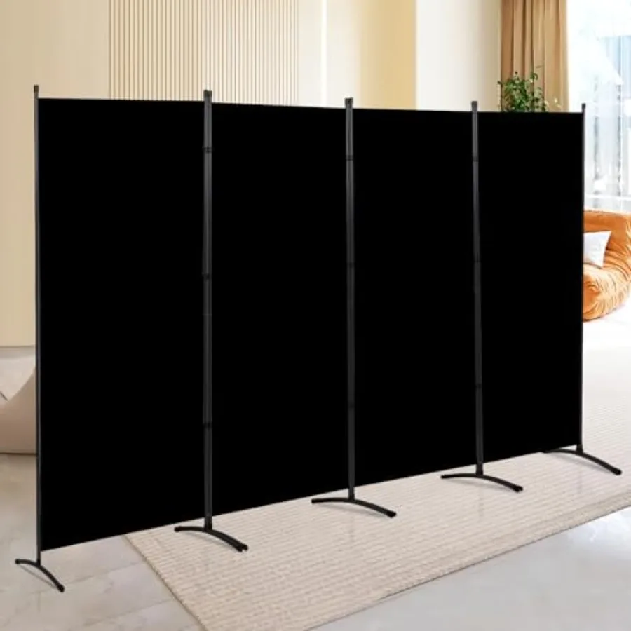 

Folding Privacy Screens Feet Tall Wall Divider with Metal Frame Freestanding Room Divider for Office Bedroom Study