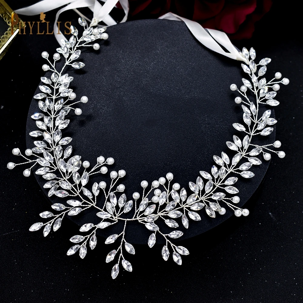 

A301 Trendy Wedding Headband Women Tiara Handmade Rhinestone Hairband Women Headwear Bridal Headpiece Wedding Hair Jewelry