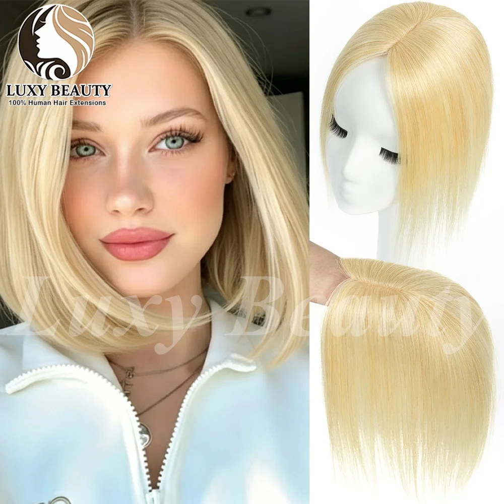 

Straight Blonde Human Hair Toppers Women Clip In Human Hairpieces Natural Black Blonde Brown Hair Pieces 613 Clip In Topper Hair