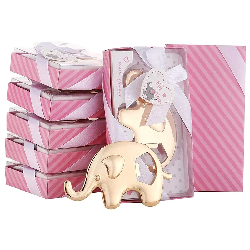 10/25Pcs Bottle Opener Baby Shower Favors for Guests, Elephant Shaped Openers, Birthday Bridal Party Souvenirs Wedding Gifts