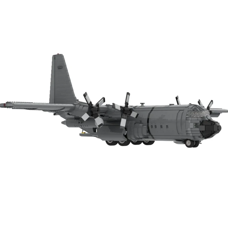 Bloques de construcción Moc para niños, avión Hercules juguete para armar de ladrillos, serie militar, escala 1:38, C-130H