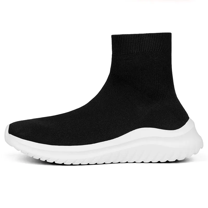 Couples High Quality Black Sneakers Comfort Slip-on Men Sock Shoes Lightt Platform Women Casual Sport Shoes Zapatillas Informale