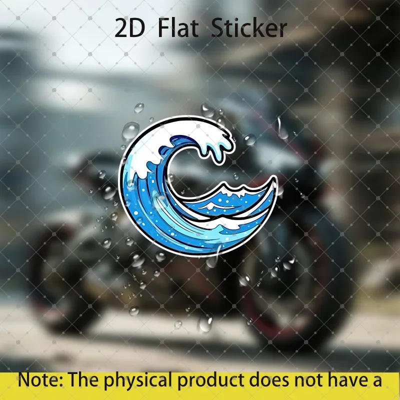 1PC Vibrant Ocean Wave Sticker - Waterproof Vinyl Vivid Decal for Cars, Laptops, Backpacks, Water Bottles & Sea Lovers/Nautical