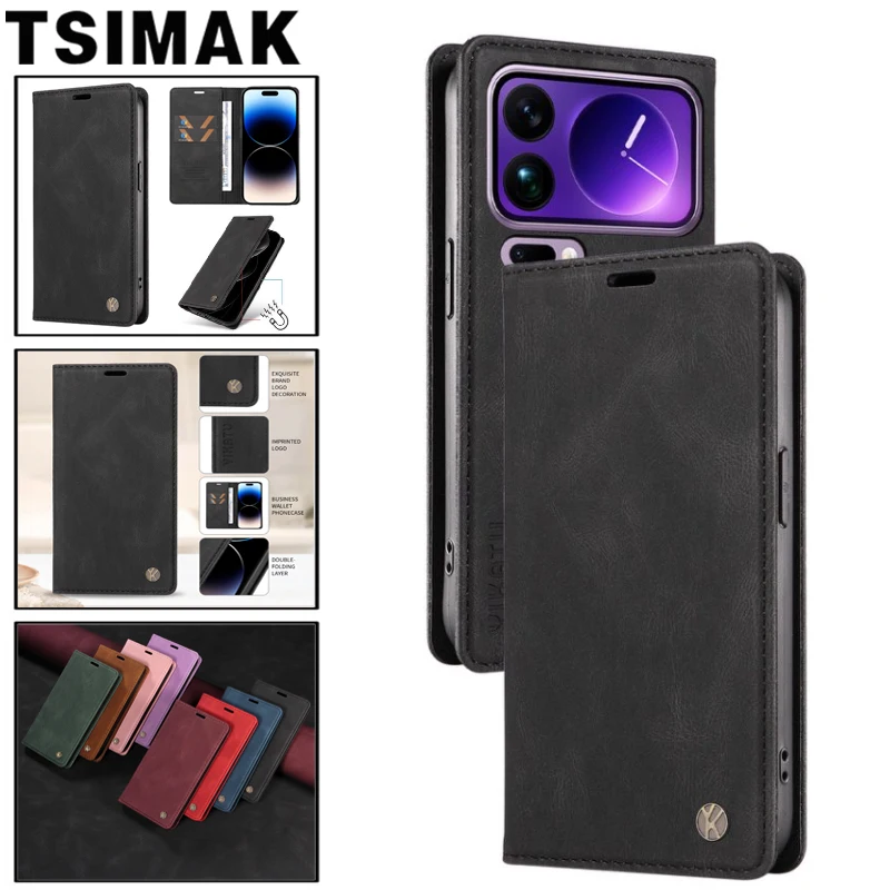 Leder Fall Für Xiaomi 17 Pro Max Haut Freundliche Magnetische Flip Brieftasche Karte Halter Abdeckung für Xiaomi 17 Pro Xiaomi 17 17 Pro Fundas