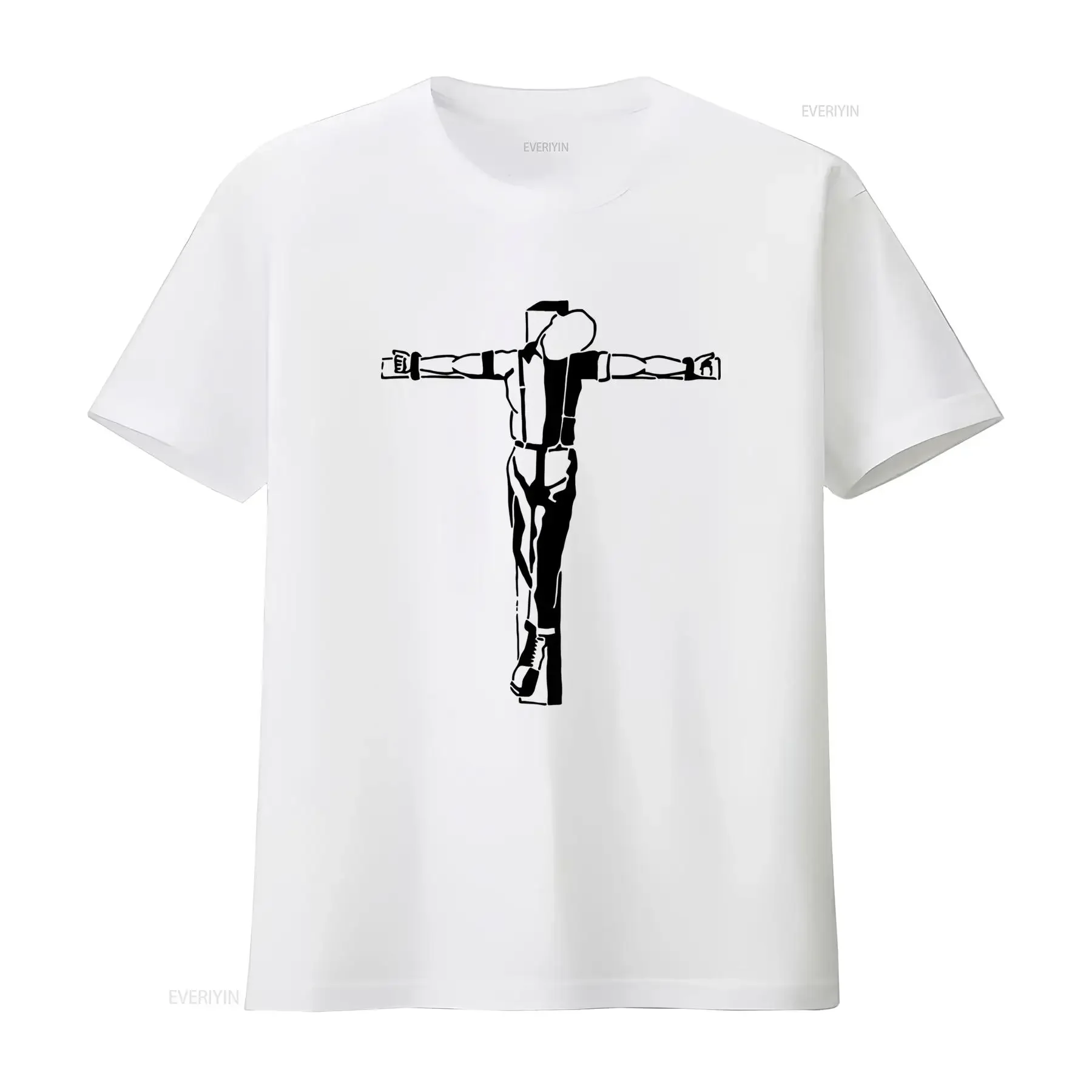 Men's Crucified Skinhead T Shirt Spirit of 69 Sayings Fun Funny Design Available up to 5XL vintage Washed Casual