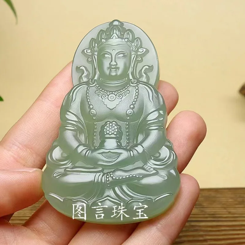 Guanyin Bodhisattva Hetian , Men'S Pendant Necklace, Jade Amulet