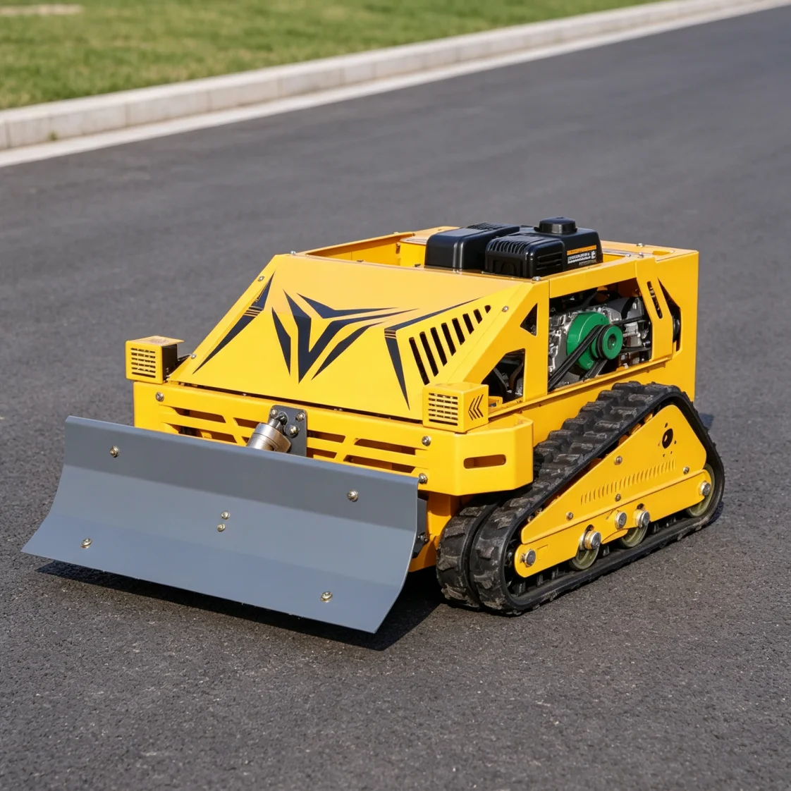 Customized Remote Lawn Mower Radio Control RC Crawler Mower Petrol Powered For Complex Slope Terrain Garden Grass Cutting Task