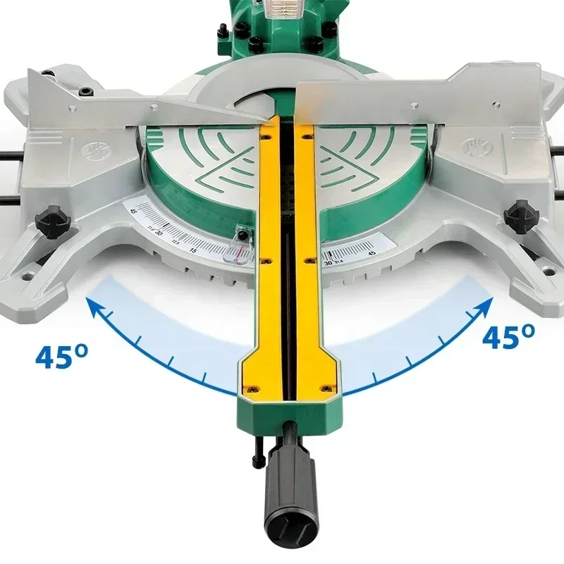 8/12 Industrial Induction Motor Sliding Miter Saw For Wood Slide Compound Woodworking Bench Top Aluminium Cutting Miter Saw