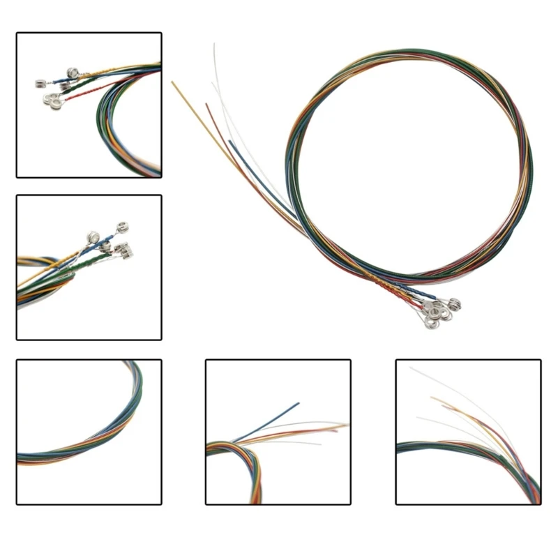 6 шт., стальной сердечник, народная гитара, 6 комплектов сменных струн, комплекты струн из нержавеющей стали для акустической
