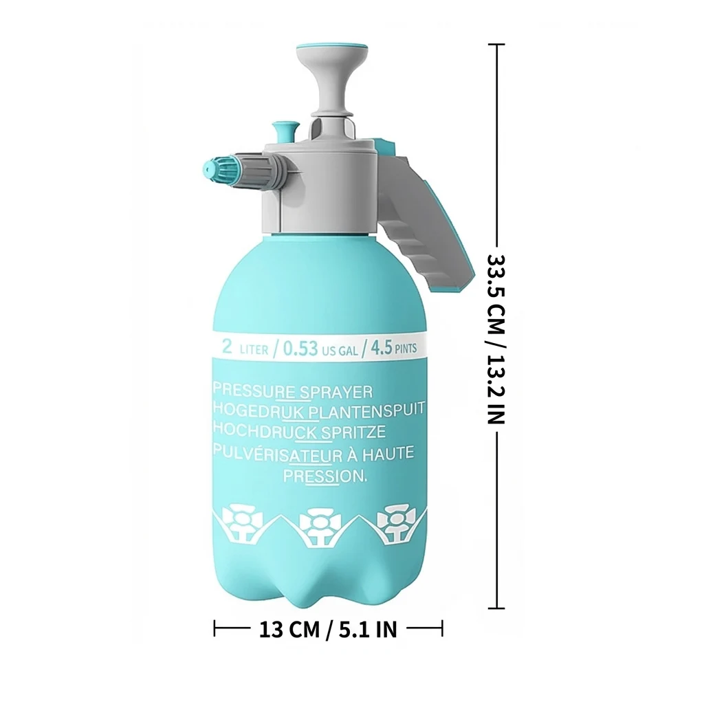 2L Hand Druck Wasser Sprayer Tragbare Garten Pumpe Sprayer Unkraut Pest Spray Flasche Pflanzen Sprinkler Auto Waschen Spray Gießkanne – Detail 3