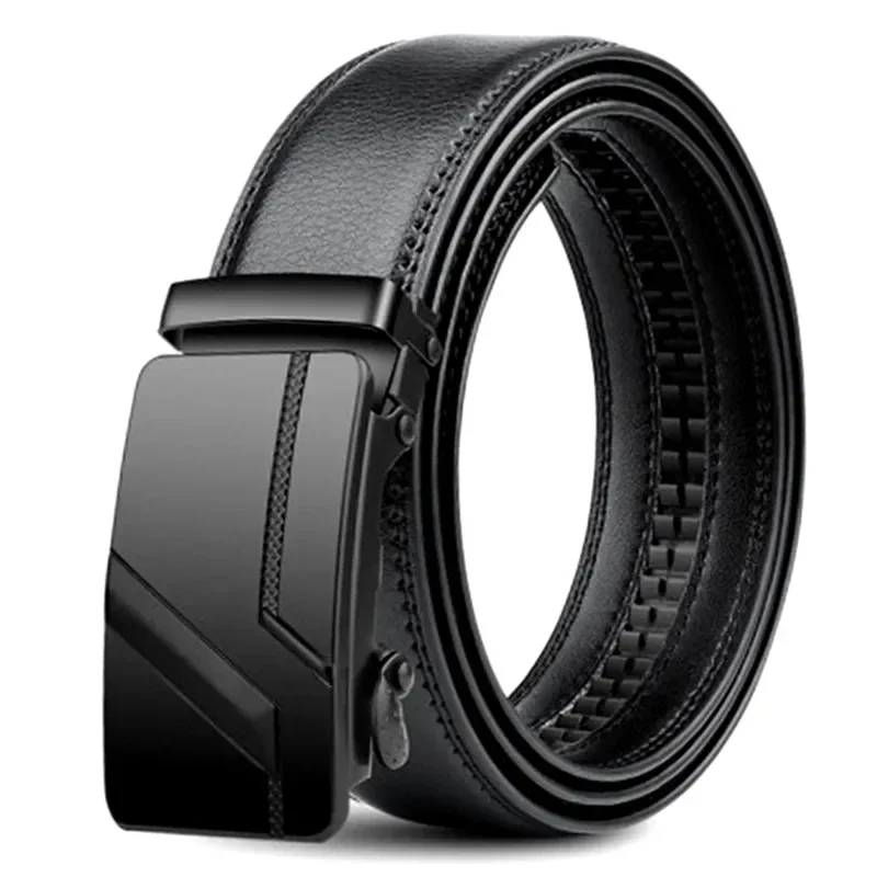 

Men's PU Leather Belt Fashion Automatic Buckle Belt for Popular Business High Quality Male Belt