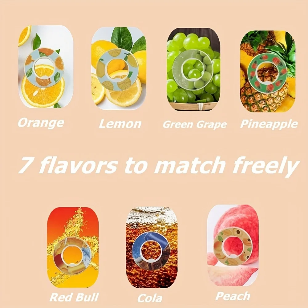 Sports Air Water Bottle BPA Free Drinking Bottles 650ML Fruit Fragrance Water Cup with 7 Flavour pods Outdoor Tableware