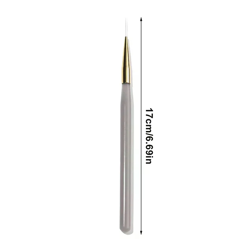 5PCS Handle Nail DIY Brush Acrylic Extremely Fine Art Painting Drawing Liner Lines Pen Stripe Flower Uv Gel High Quality