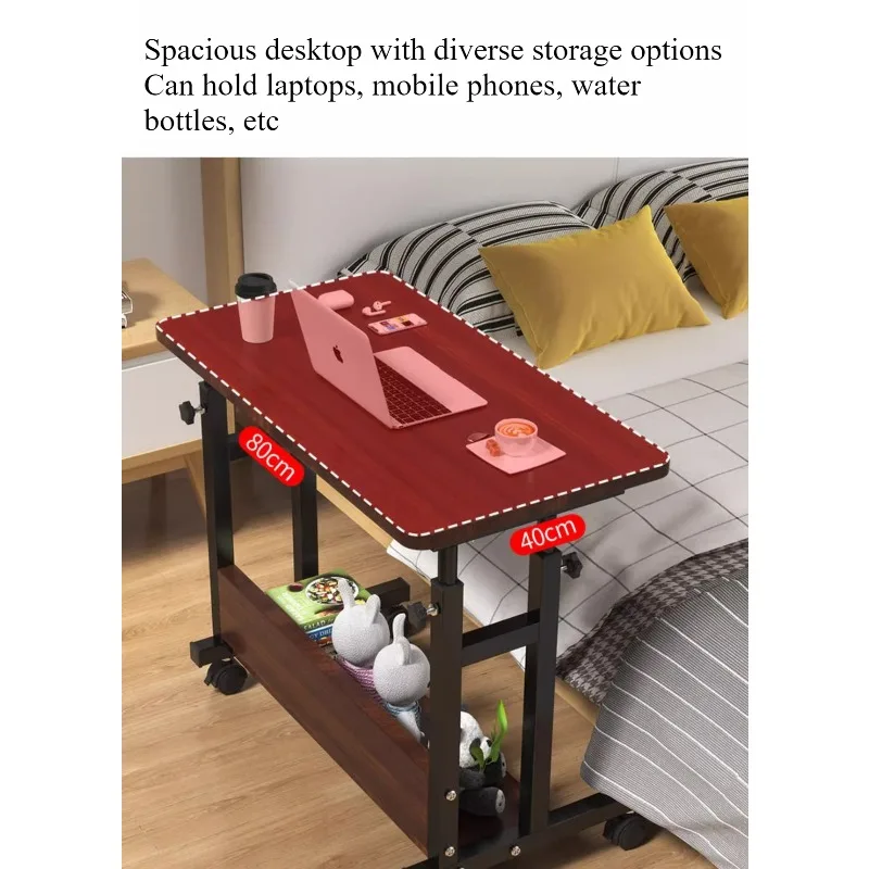 Movable small table, bedside table, bedroom, household desk, dormitory, simple lazy lifting computer table, sofa edge - view 5