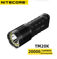 NITECORE TM20K Flashlight 20000 Lumens Beam Torch USB-C Rechargeable Super bright LED light Self Defense Tactical Searchlight