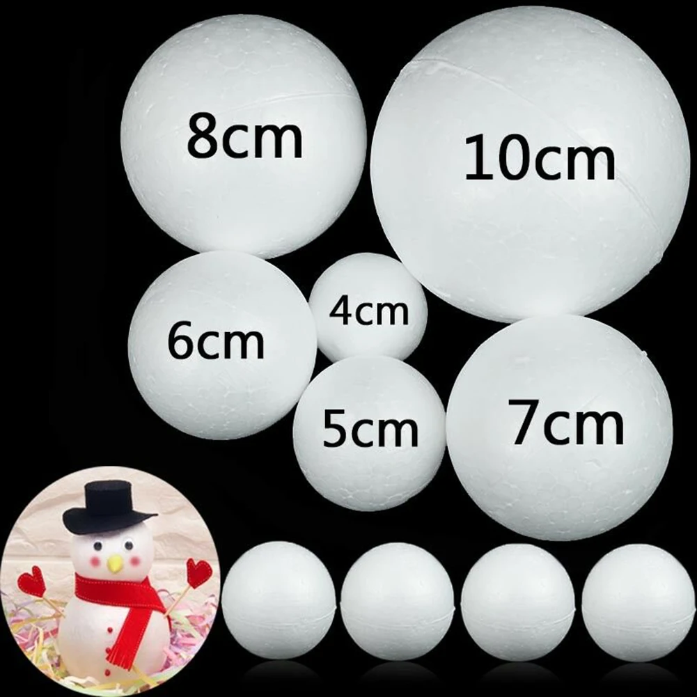 

1Pcs 6cm/7cm/8cm/9cm/10cm/12cm Modelling Polystyrene Foam Ball Spheres Crafts DIY Natal Party Wedding Ball Decoration