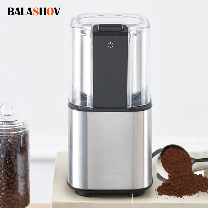 220V Mini Electric Coffee Grinder Cafe Grass Nuts Herbs Grains Pepper Tobacco Spice Multifunction Grinding Machine 200W Grinders