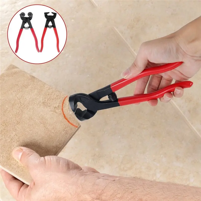 CHCH Glass Tile Nippers Set(2 Pcs) With Non-Slip Handle Heavy Duty Wheeled Design And Hd Mosaic Cutting Tool