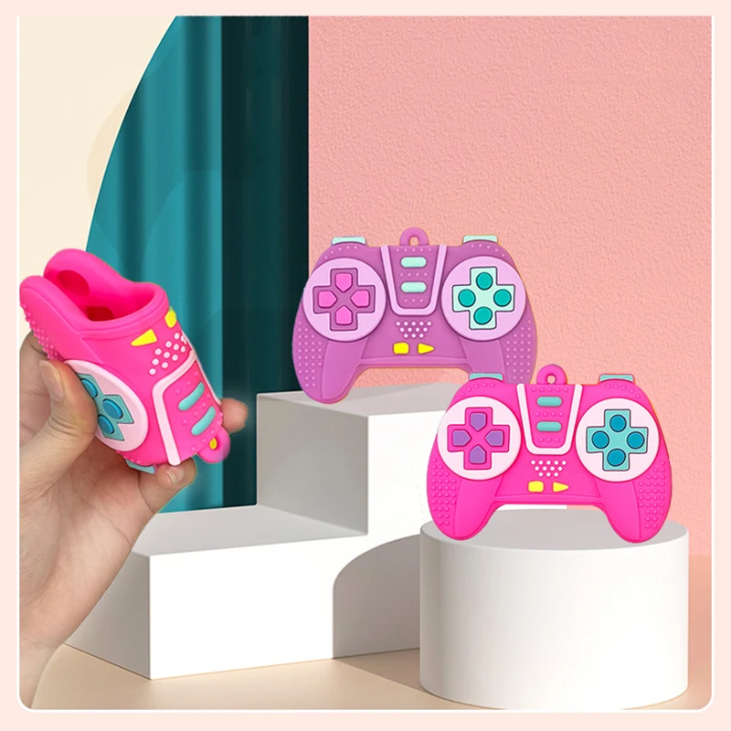 Baby Teether TV or Game Remote Control Shape Silicone Molar Stick Safe Material Teething Toys Kid Sensory Educational Toy Gifts