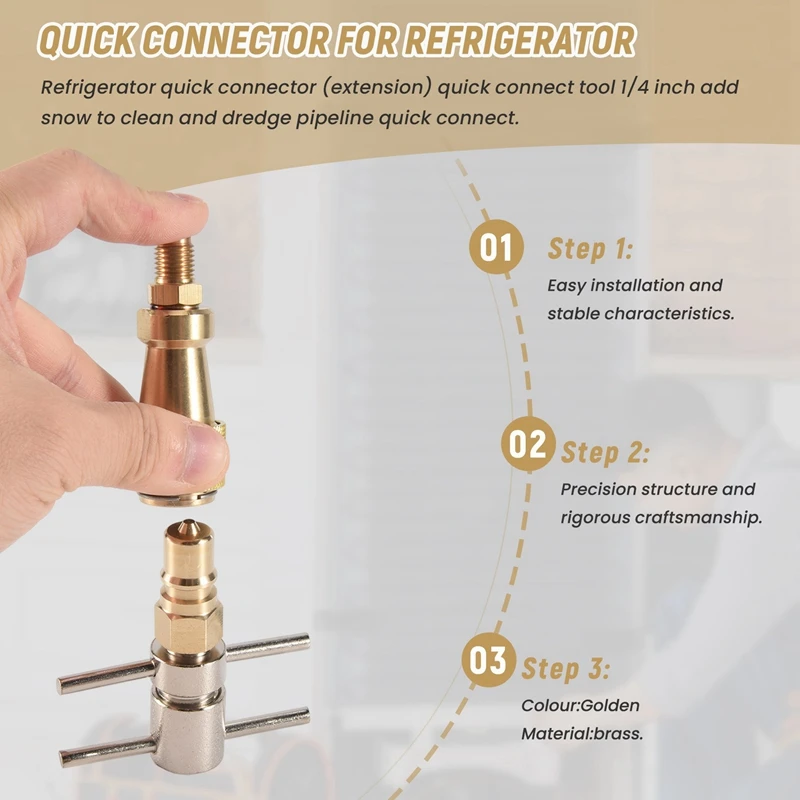 

Tools High Pressure Washer 1/4 inch FNPT Refrigerator Quick Coupling Brass Washer Quick Connect Plug-A13G