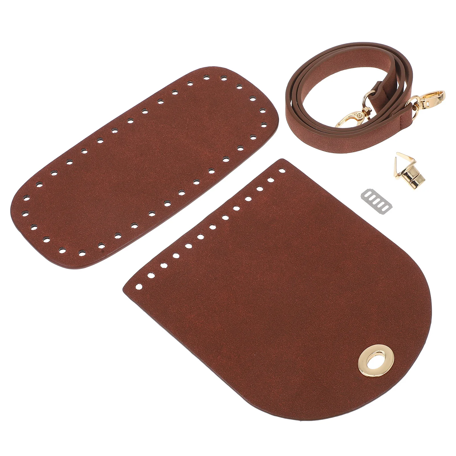 

DIY PU Shoulder Bag Kit Crochet Purse Making Set with Bag Bottom Cover Handmade Crossbody Satchel Handbag Craft Materials