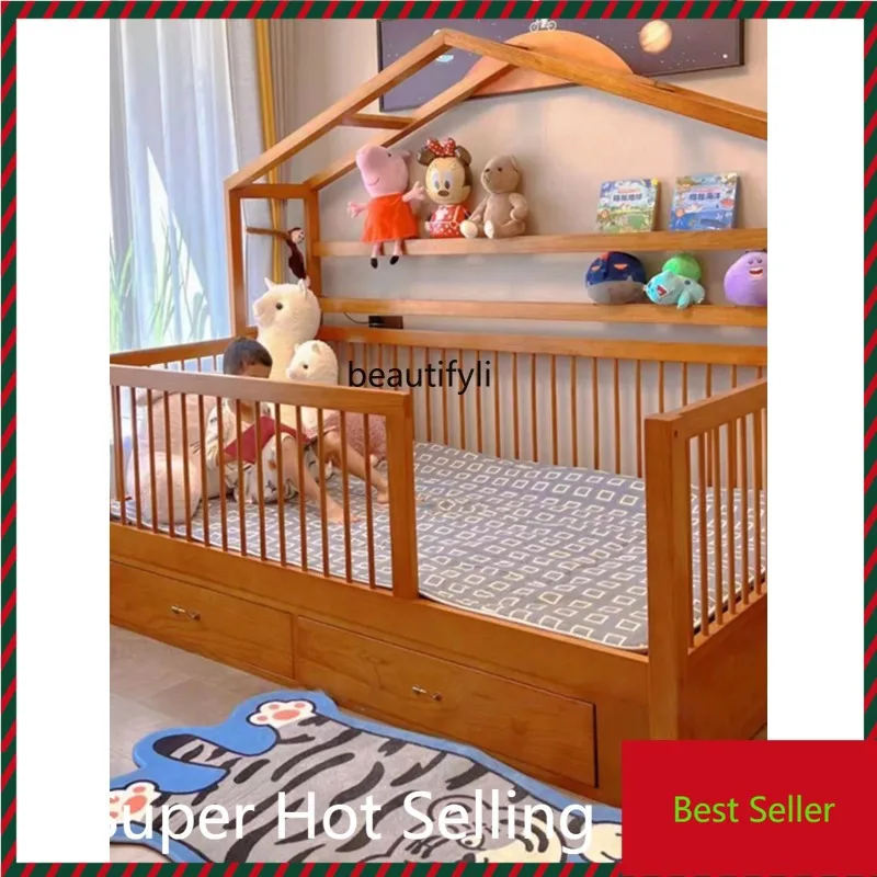 QQ132 Solid Wood Boys and Girls Single Combination Storage Half Height Tree House Bed Bed Separation Artifact Bedroom Bed