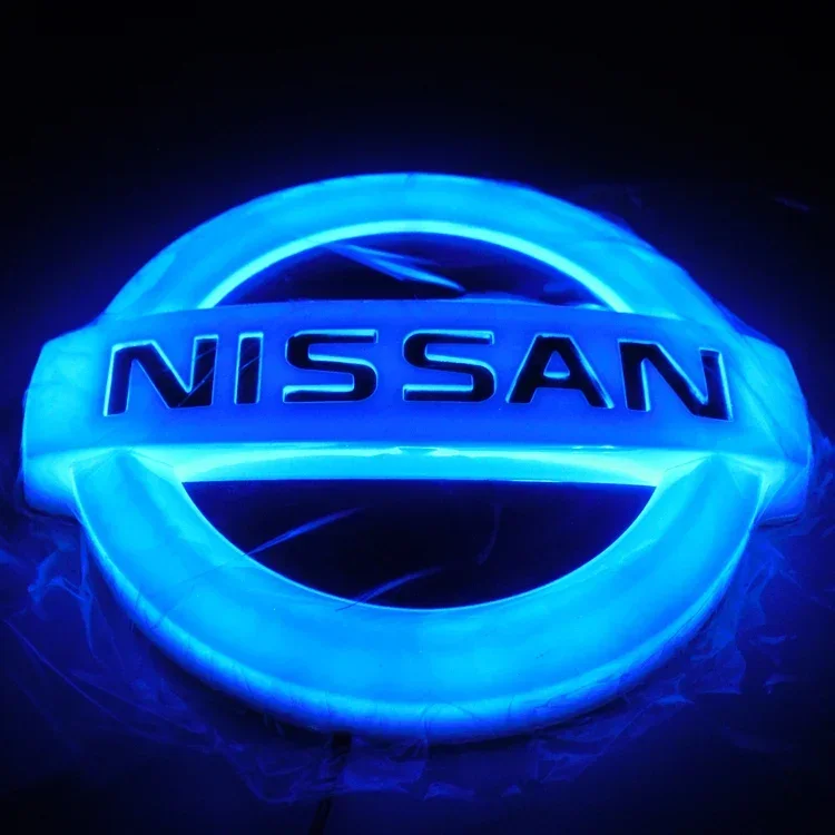 LED Auto Light Rear Badge Sticker for Nissan TIIDA X-TRAIL Geniss LIVINA Cedric Car Styling Emblem Decal Modification Decoration