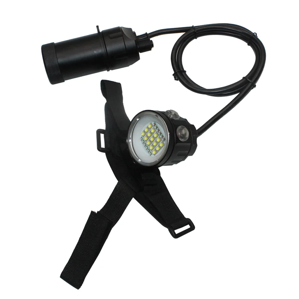 27 LED Canister Diving Video Light Waterproof 100m Underwater XM L2 Scuba Dive Torch Rechargeable 18650 Led Split Flashlight