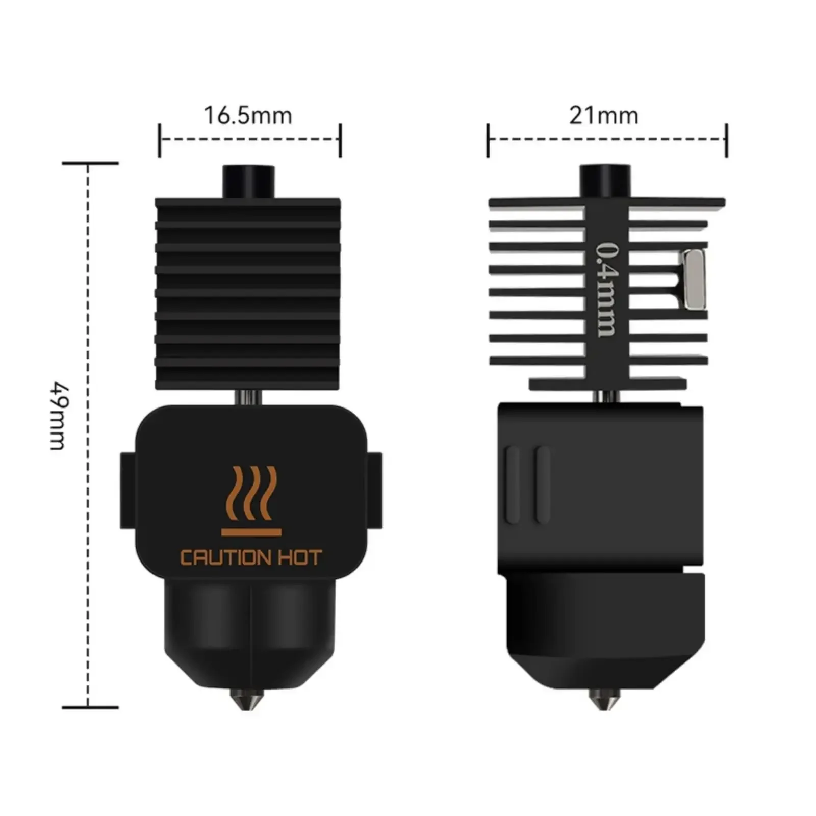 مجموعة Hotend لـ Bambu Lab A1/A1 مجموعة نهاية ساخنة سريعة السرعة صغيرة 0.2/0.4/0.6/0.8 مللي متر فوهة فولاذية صلبة جزء طابعة ثلاثية الأبعاد