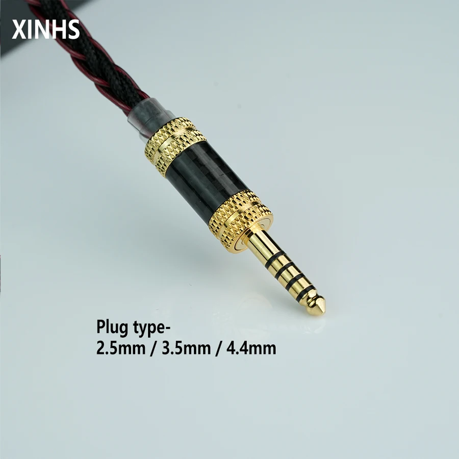 XINHS XH113 "Midnight Rose" 8 núcleos 7N OCC cabo de atualização de fone de ouvido HiFi de alta resolução |   Plugue de 2,5 mm/3,5 mm/4,4 mm