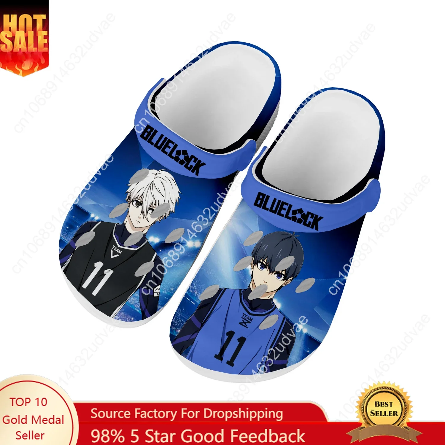 

BLUE LOCK Water Shoes Mens Womens Comfortable Fashion Home Garden Clogs Customizd Sandals Beach Breathable Hole Slippers