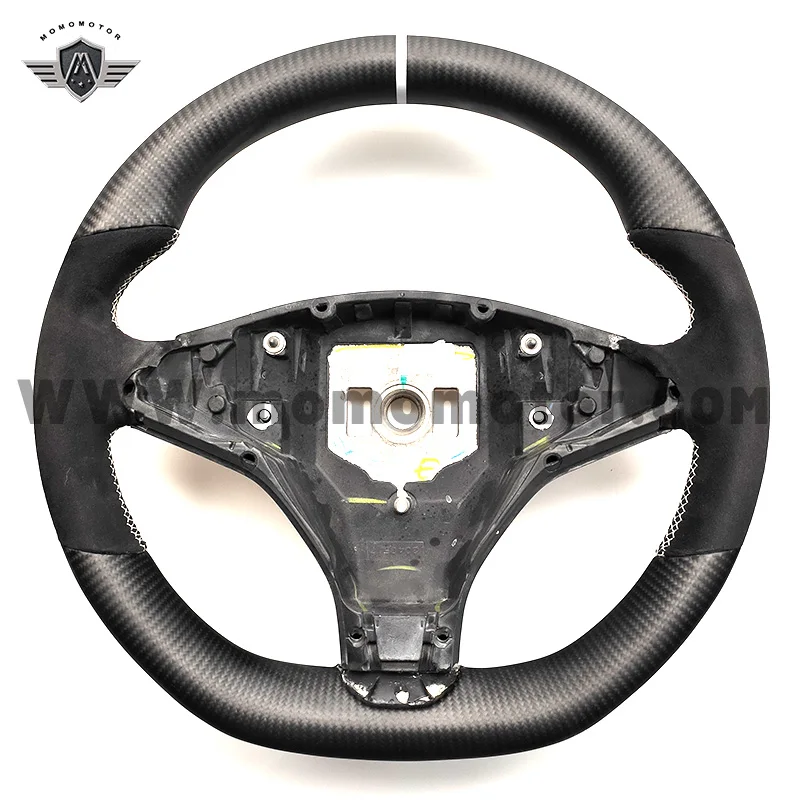 

AUTO CAR STEERING WHEEL FOR MODEL S X MATT CARBON FIBER STEERING WHEEL