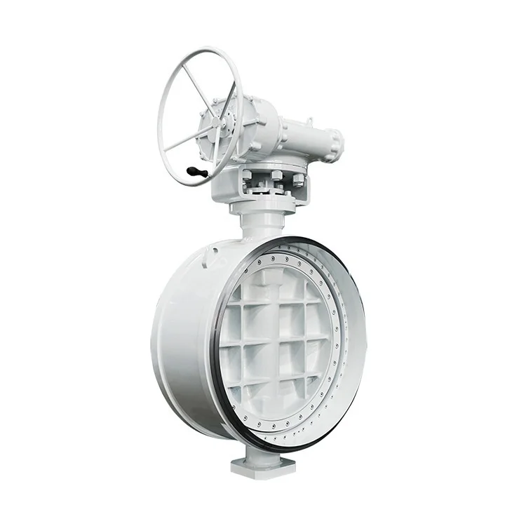 DN500 DN1000 صمام فراشة هيدروليكي يدوي هوائي مزود بمحرك كهربائي ملحوم بالكامل مع ختم صلب PTFE لوسائل الزيت #1