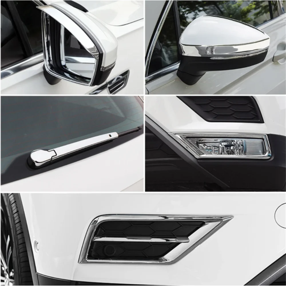 For Volkswagen VW Tiguan MK2 2017-2023 High Gloss Chrome Decoratio Color Protection Film for External Electroplated Trim on Car