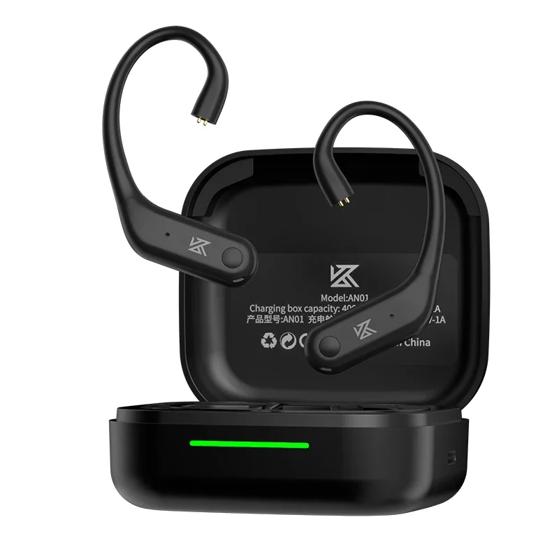 Fone de Ouvido Sem Fio KZ AN01 Bluetooth 5.4 com Gancho de Orelha e Estojo de Carregamento para KZ Castor PR2 PR3 ZSXPRO Krali