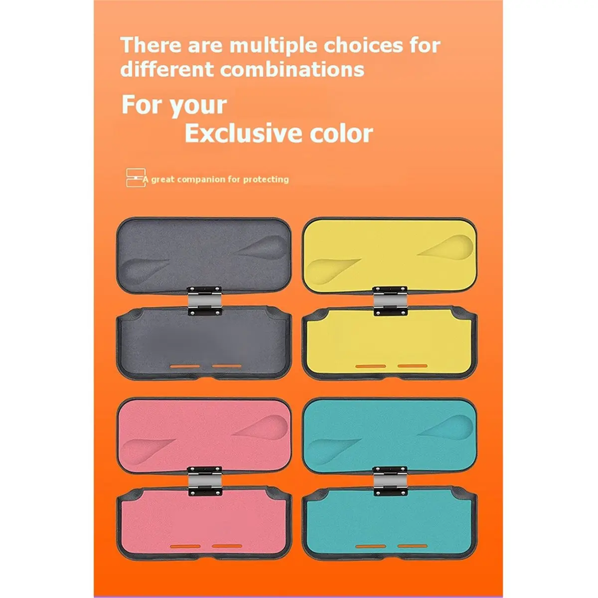 Switch Lite Protective Case with Magnetically Detachable Front Cover for Switch Lite Gaming Accessories A