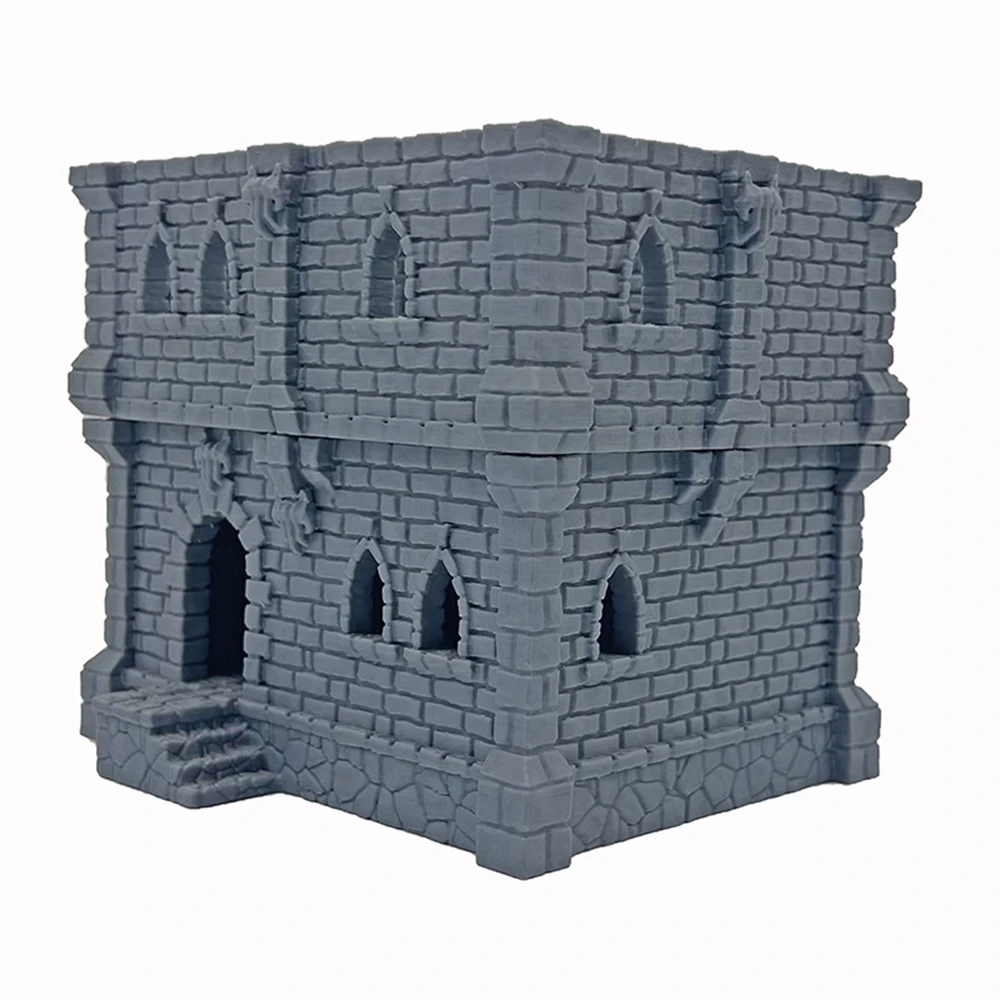 Tabletop Terrain Ruin Brick Town Rubble Building For D&D 3D Printed Terrain Ruins Building