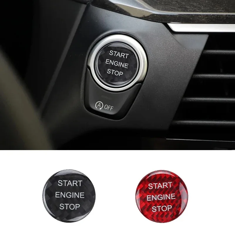 

Real Carbon Fiber Engine Start Stop Button Sticker For BMW 1 2 3 4 5 6 7 Series X1 X3 X4 X5 X6 F30 F10 F32 F15 F25 G30 G31 G12