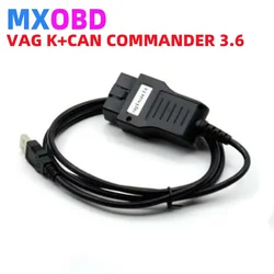 VAG K+CAN COMMANDER 3.6 OBDII OBD2 Cable Code Readers Scan Tools OBD Correction VAG 3.6 Scan Tools Car Diagnostic Cabel