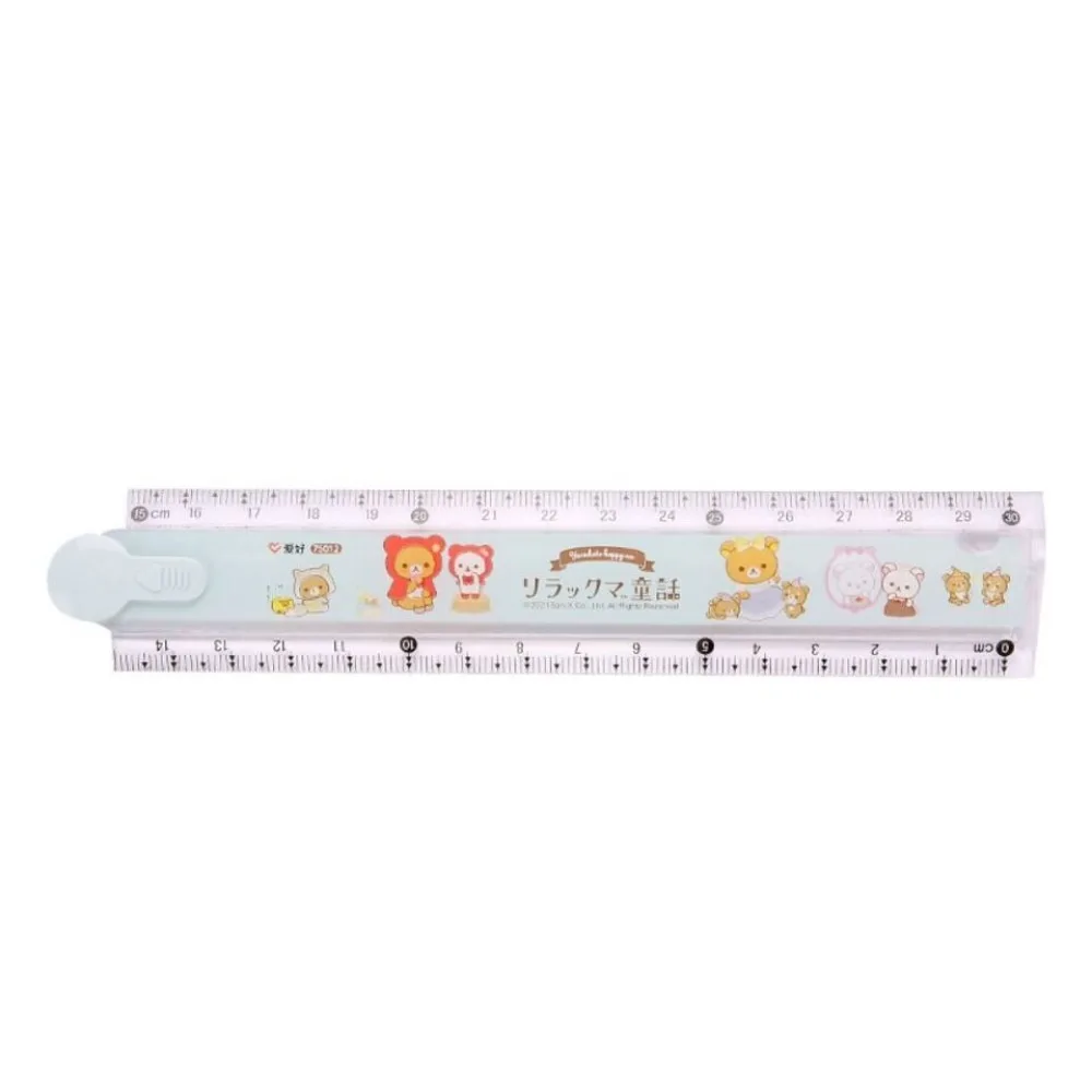 New 30cm Transparent Ruler New Multifunctional School Supplies Graduated Scale Measuring Tools Folding Grid Ruler